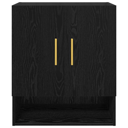 Wandkast Zwart eiken 60 x 31 x 70 cm Bewerkt hout