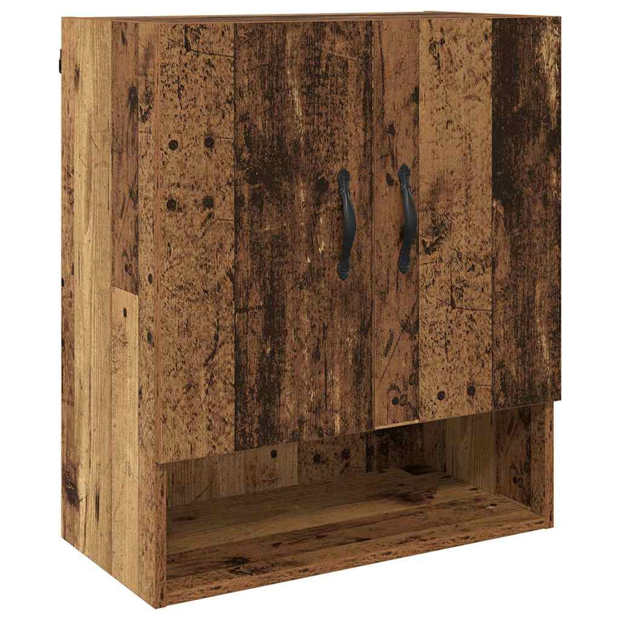 Wandkast Wandgemonteerd Oud hout 60 x 31 x 70 cm Bewerkt hout