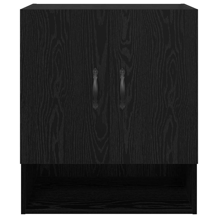Wandkast Zwart eiken 60 x 31 x 70 cm Bewerkt hout