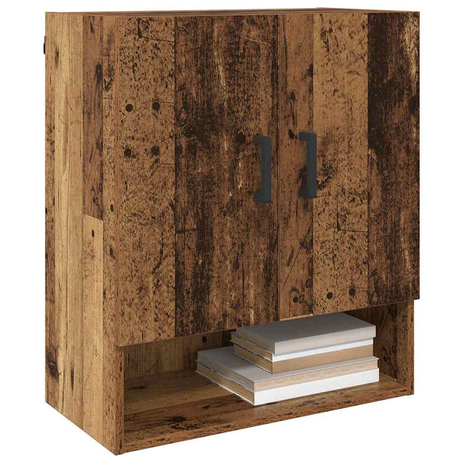 Wandkast Wandgemonteerd Oud hout 60 x 31 x 70 cm Bewerkt hout