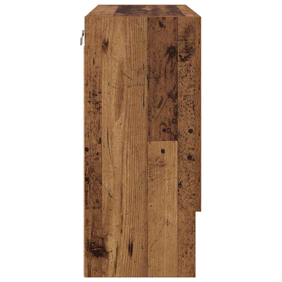 Wandkast Wandgemonteerd Oud hout 60 x 31 x 70 cm Bewerkt hout