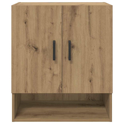 Wandkast artisanaal eikenkleurig 60 x 31 x 70 cm Bewerkt hout