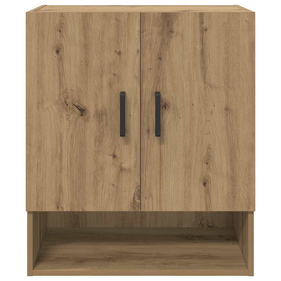 Wandkast artisanaal eikenkleurig 60 x 31 x 70 cm Bewerkt hout