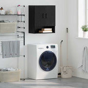 Wandkast 60x31x70 cm zwart eiken bewerkt hout