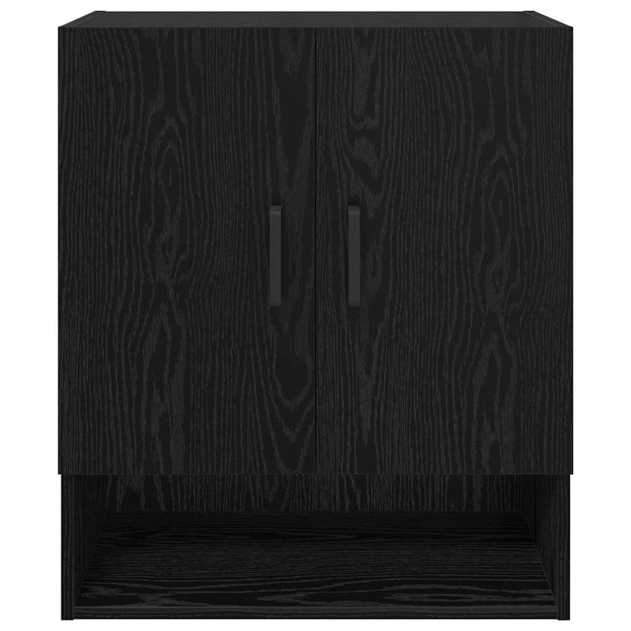 Wandkast Zwart eiken 60 x 31 x 70 cm Bewerkt hout