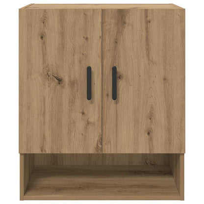 Wandkast artisanaal eikenkleurig 60 x 31 x 70 cm Bewerkt hout