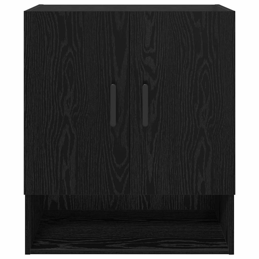 Wandkast Zwart eiken 60 x 31 x 70 cm Bewerkt hout