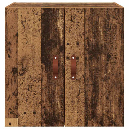 Wandkast Wandgemonteerd Oud hout 60 x 31 x 60 cm Bewerkt hout