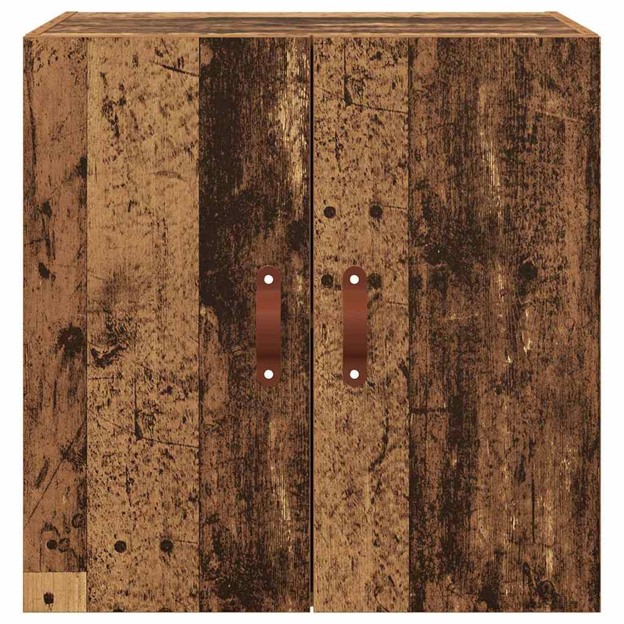Wandkast Wandgemonteerd Oud hout 60 x 31 x 60 cm Bewerkt hout