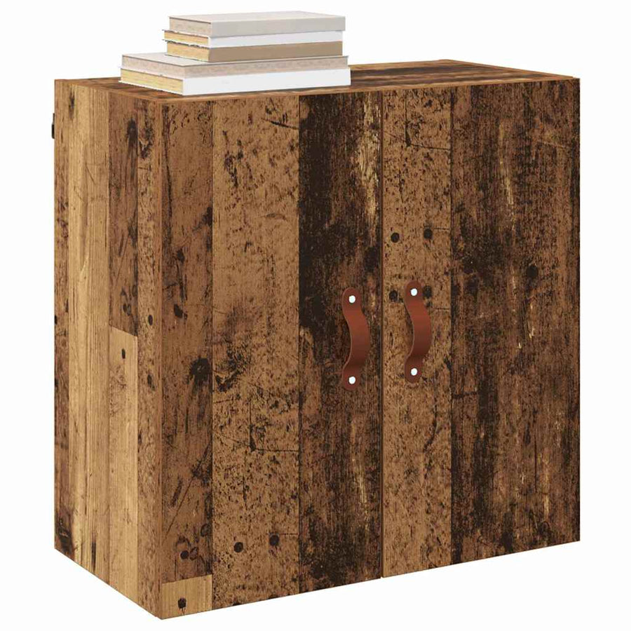 Wandkast Wandgemonteerd Oud hout 60 x 31 x 60 cm Bewerkt hout