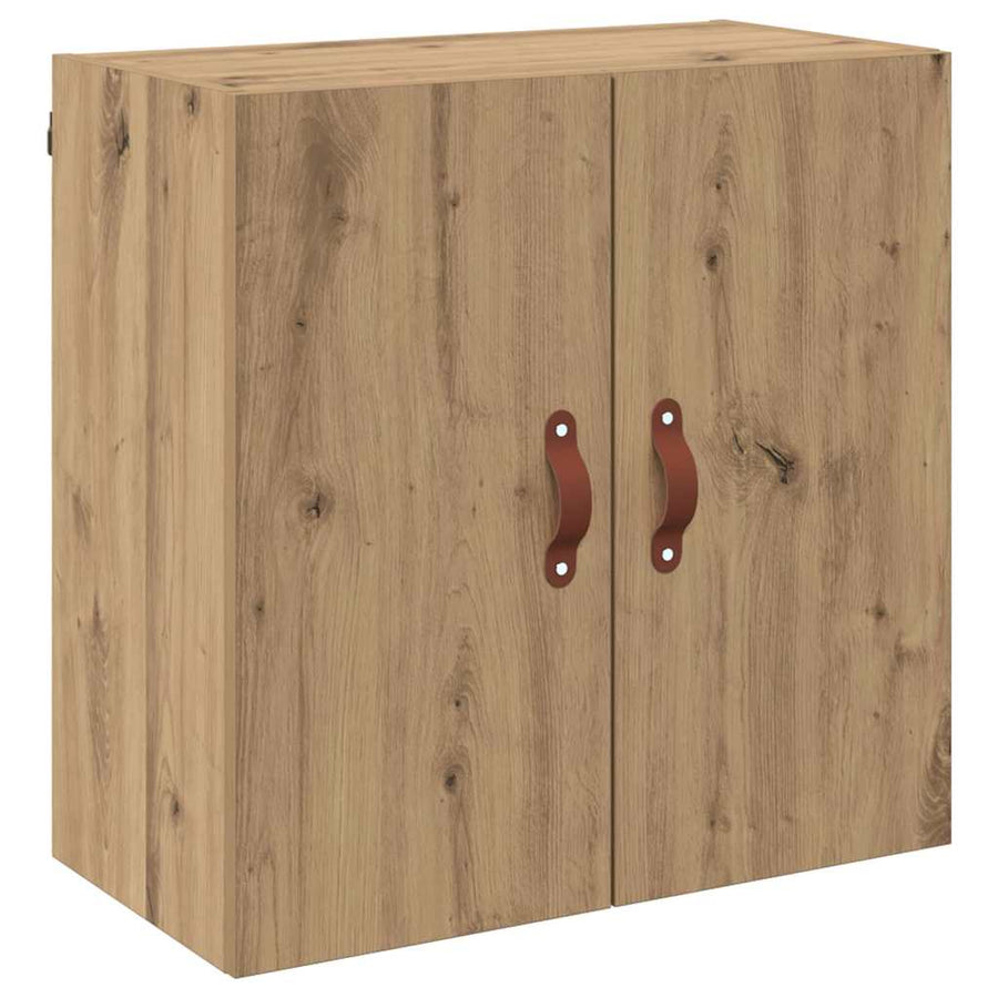 Wandkast artisanaal eikenkleurig 60 x 31 x 60 cm Bewerkt hout
