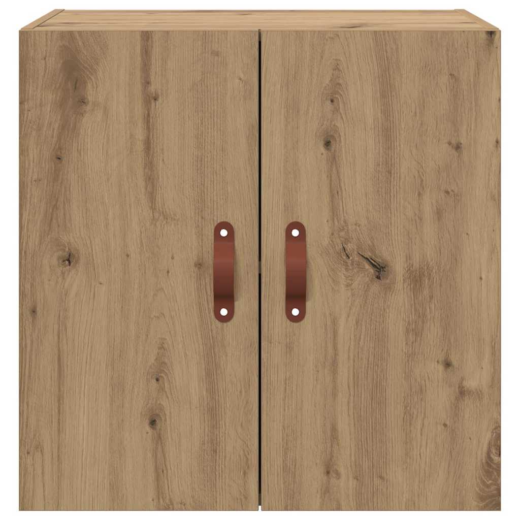 Wandkast artisanaal eikenkleurig 60 x 31 x 60 cm Bewerkt hout