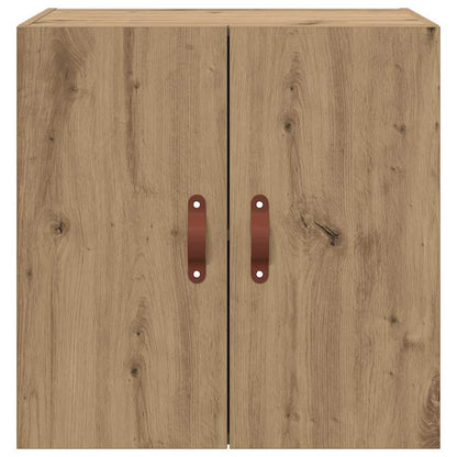 Wandkast artisanaal eikenkleurig 60 x 31 x 60 cm Bewerkt hout
