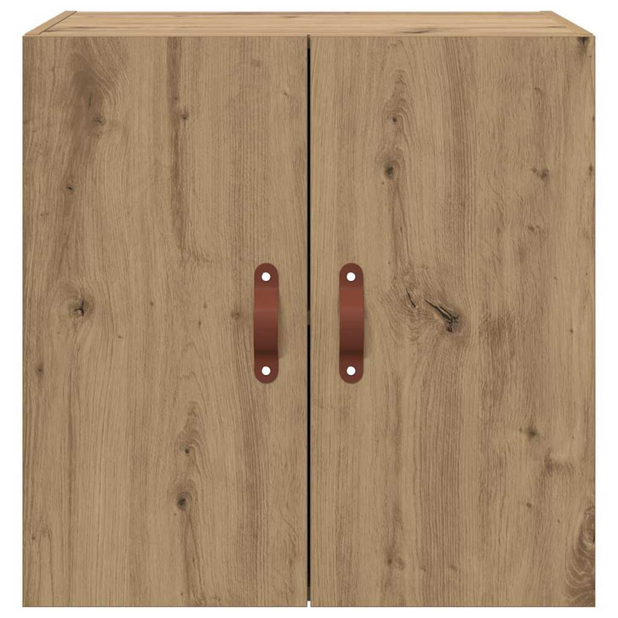 Wandkast artisanaal eikenkleurig 60 x 31 x 60 cm Bewerkt hout