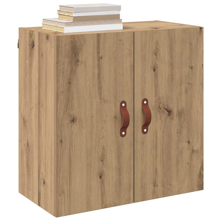 Wandkast artisanaal eikenkleurig 60 x 31 x 60 cm Bewerkt hout