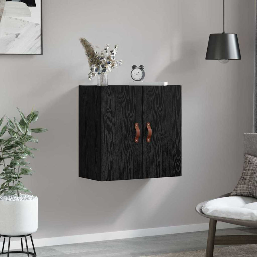 Wandkast Zwart eiken 60 x 31 x 60 cm Bewerkt hout