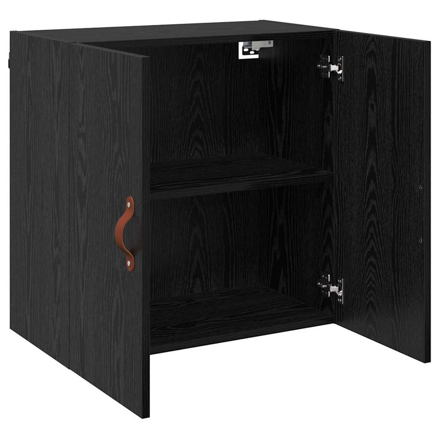 Wandkast Zwart eiken 60 x 31 x 60 cm Bewerkt hout