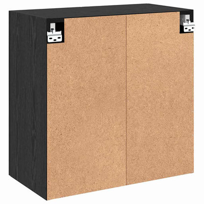 Wandkast Zwart eiken 60 x 31 x 60 cm Bewerkt hout