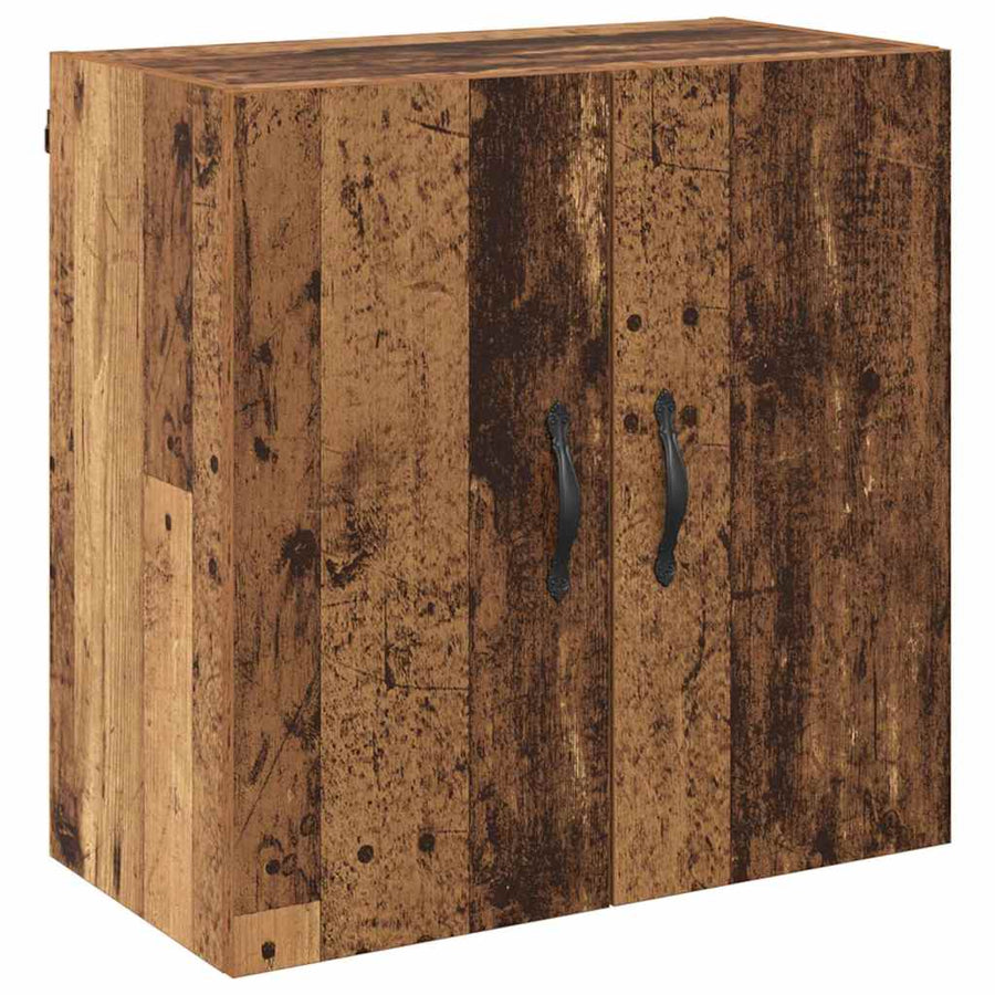 Wandkast Wandgemonteerd Oud hout 60 x 31 x 60 cm Bewerkt hout