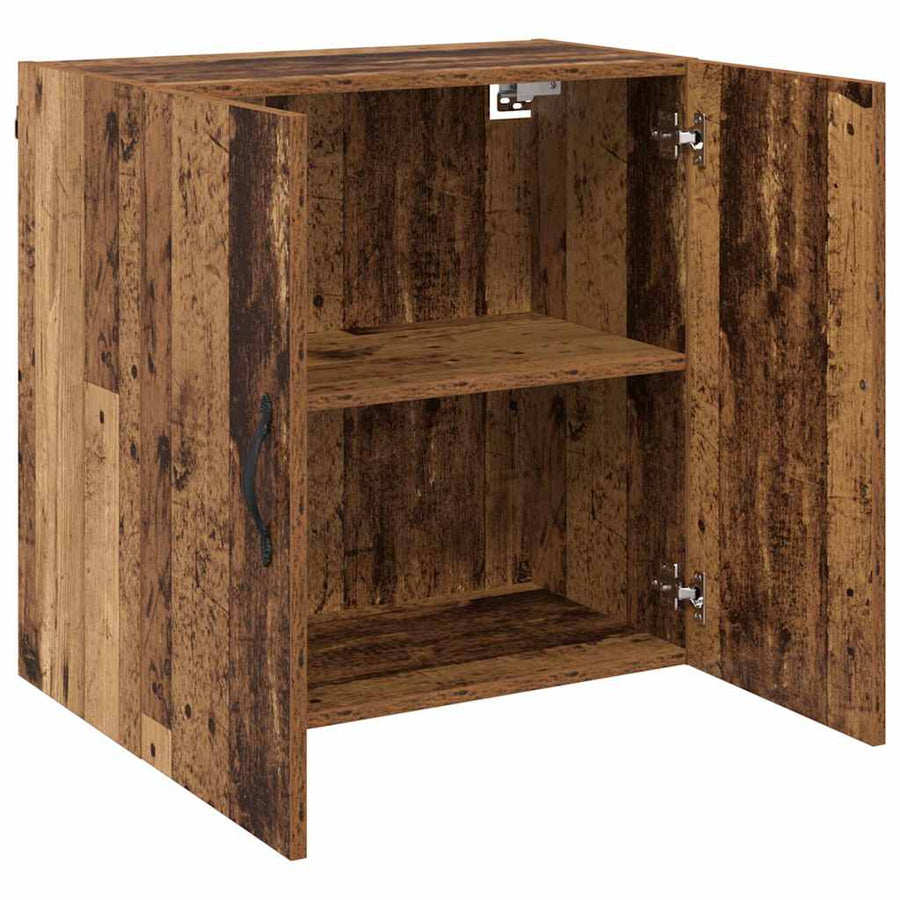 Wandkast Wandgemonteerd Oud hout 60 x 31 x 60 cm Bewerkt hout