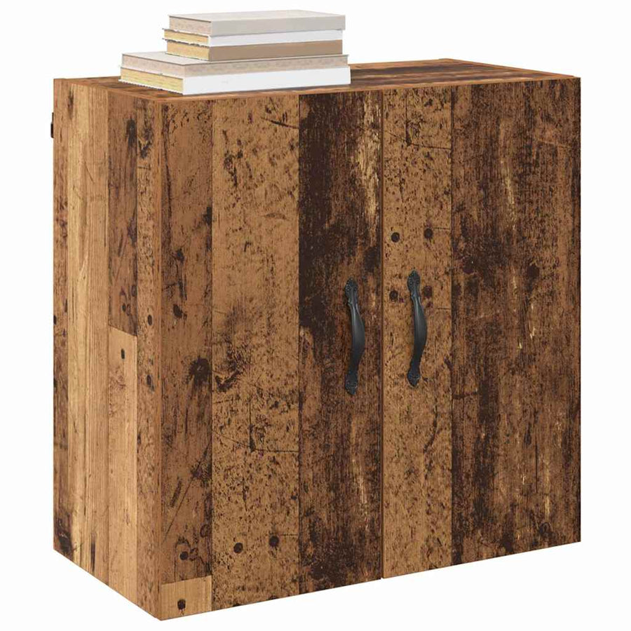 Wandkast Wandgemonteerd Oud hout 60 x 31 x 60 cm Bewerkt hout