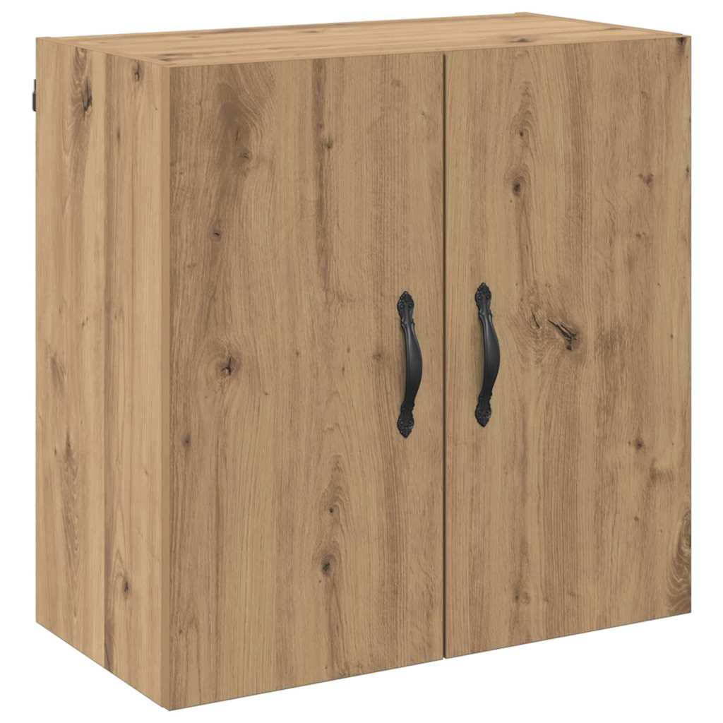 Wandkast artisanaal eikenkleurig 60 x 31 x 60 cm Bewerkt hout