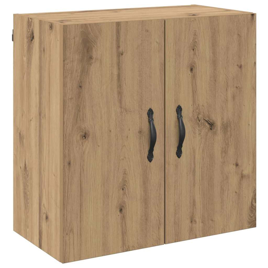 Wandkast artisanaal eikenkleurig 60 x 31 x 60 cm Bewerkt hout