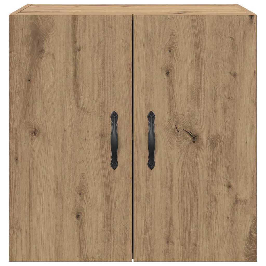 Wandkast artisanaal eikenkleurig 60 x 31 x 60 cm Bewerkt hout