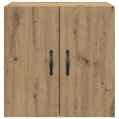 Wandkast artisanaal eikenkleurig 60 x 31 x 60 cm Bewerkt hout