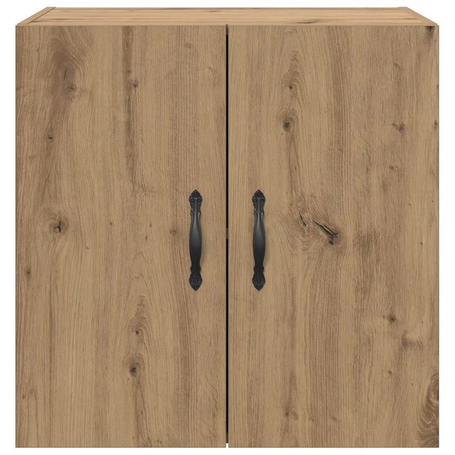 Wandkast artisanaal eikenkleurig 60 x 31 x 60 cm Bewerkt hout