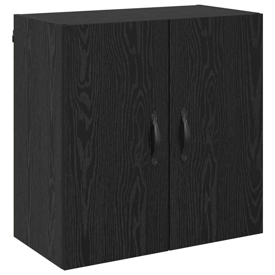 Wandkast Zwart eiken 60 x 31 x 60 cm Bewerkt hout
