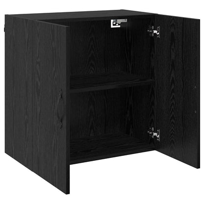 Wandkast Zwart eiken 60 x 31 x 60 cm Bewerkt hout
