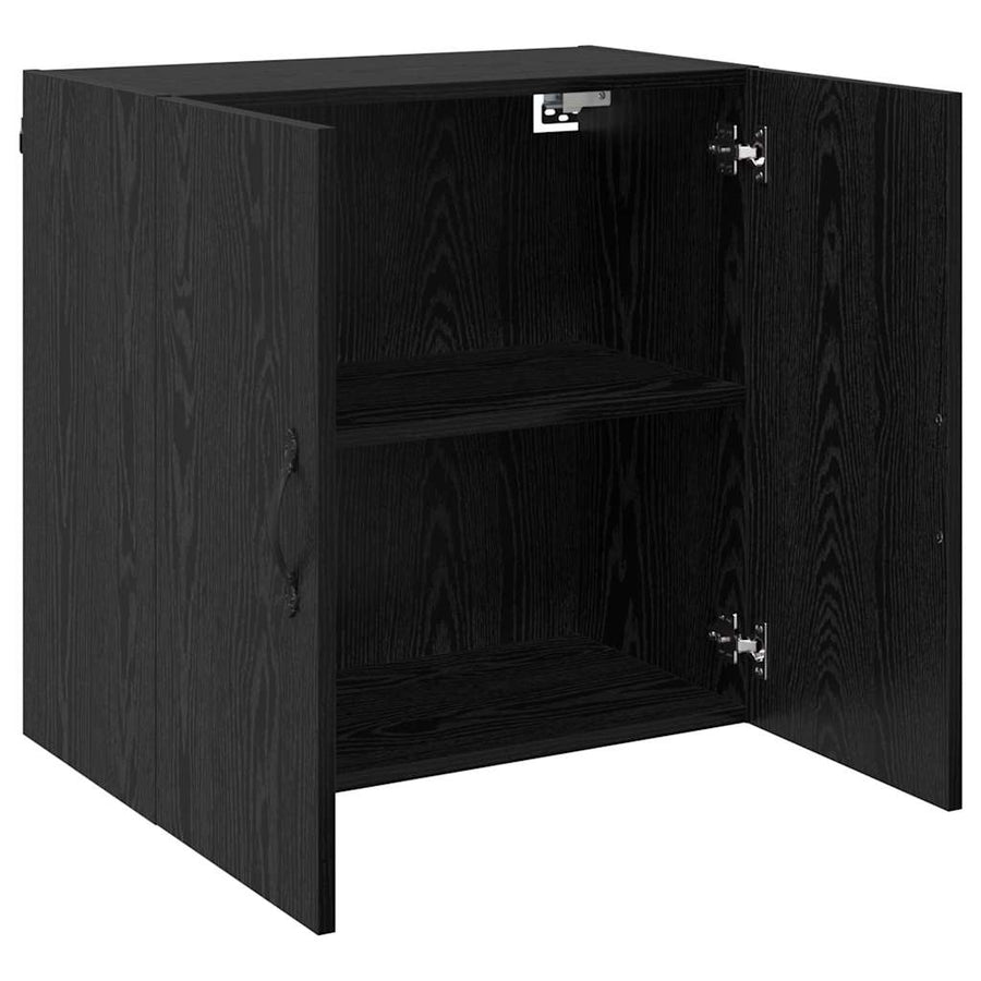 Wandkast Zwart eiken 60 x 31 x 60 cm Bewerkt hout