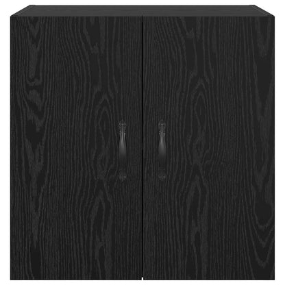 Wandkast Zwart eiken 60 x 31 x 60 cm Bewerkt hout