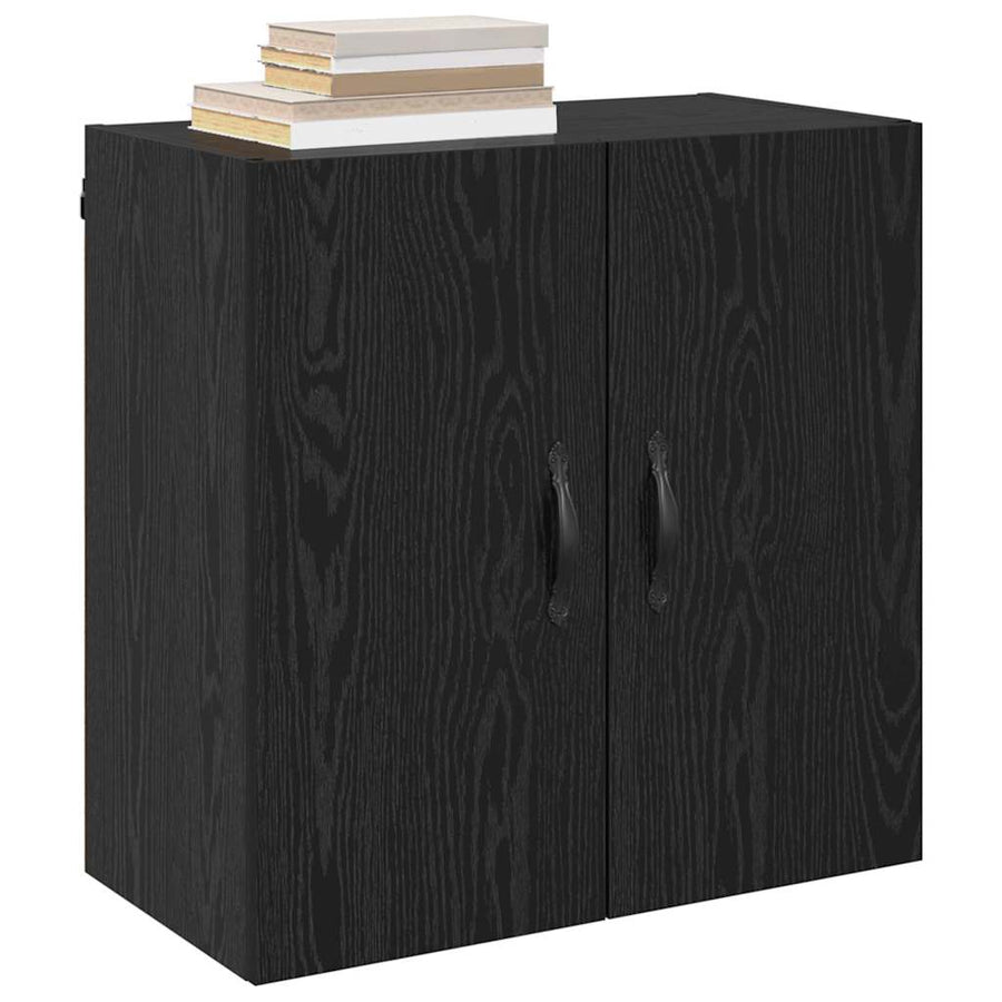Wandkast Zwart eiken 60 x 31 x 60 cm Bewerkt hout