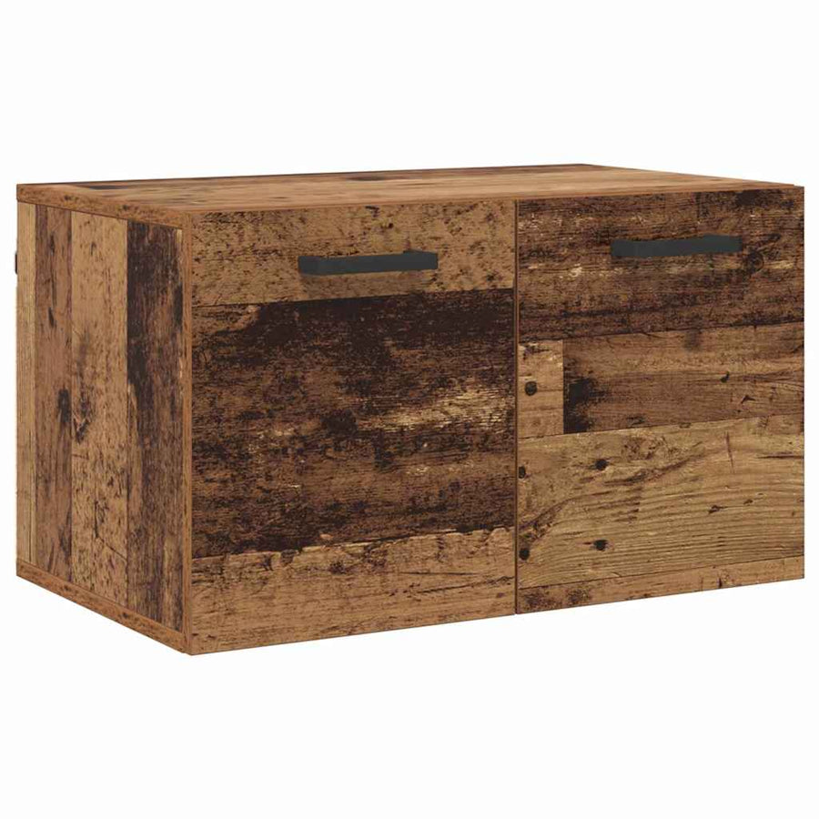 Wandkast Wandgemonteerd Oud hout 60 x 36.5 x 35 cm Bewerkt hout