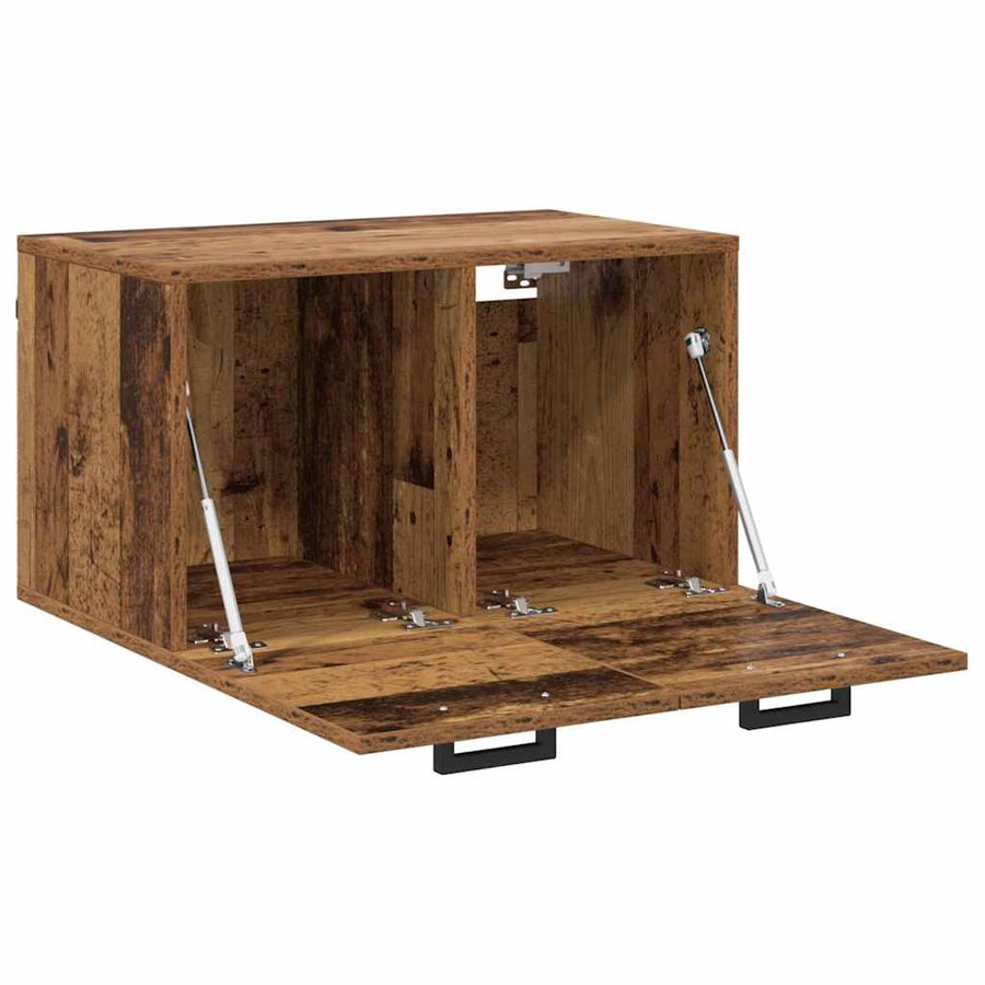Wandkast Wandgemonteerd Oud hout 60 x 36.5 x 35 cm Bewerkt hout