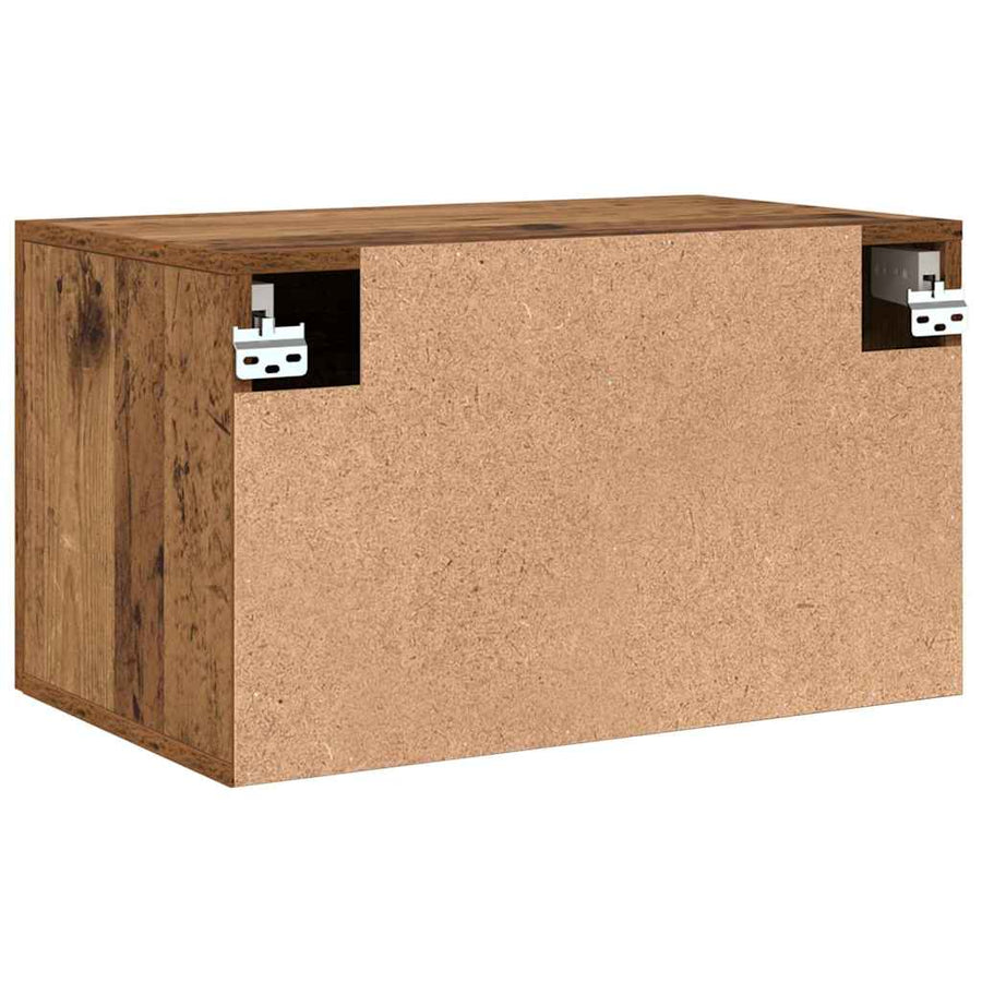 Wandkast Wandgemonteerd Oud hout 60 x 36.5 x 35 cm Bewerkt hout