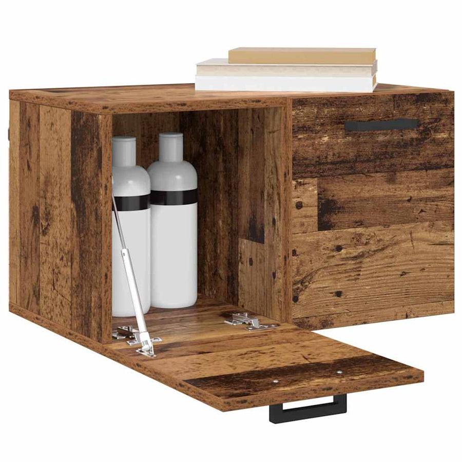 Wandkast Wandgemonteerd Oud hout 60 x 36.5 x 35 cm Bewerkt hout