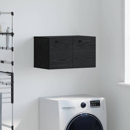 Wandkast Zwart eiken 60 x 36.5 x 35 cm Bewerkt hout