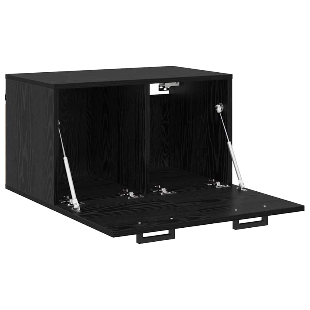 Wandkast Zwart eiken 60 x 36.5 x 35 cm Bewerkt hout