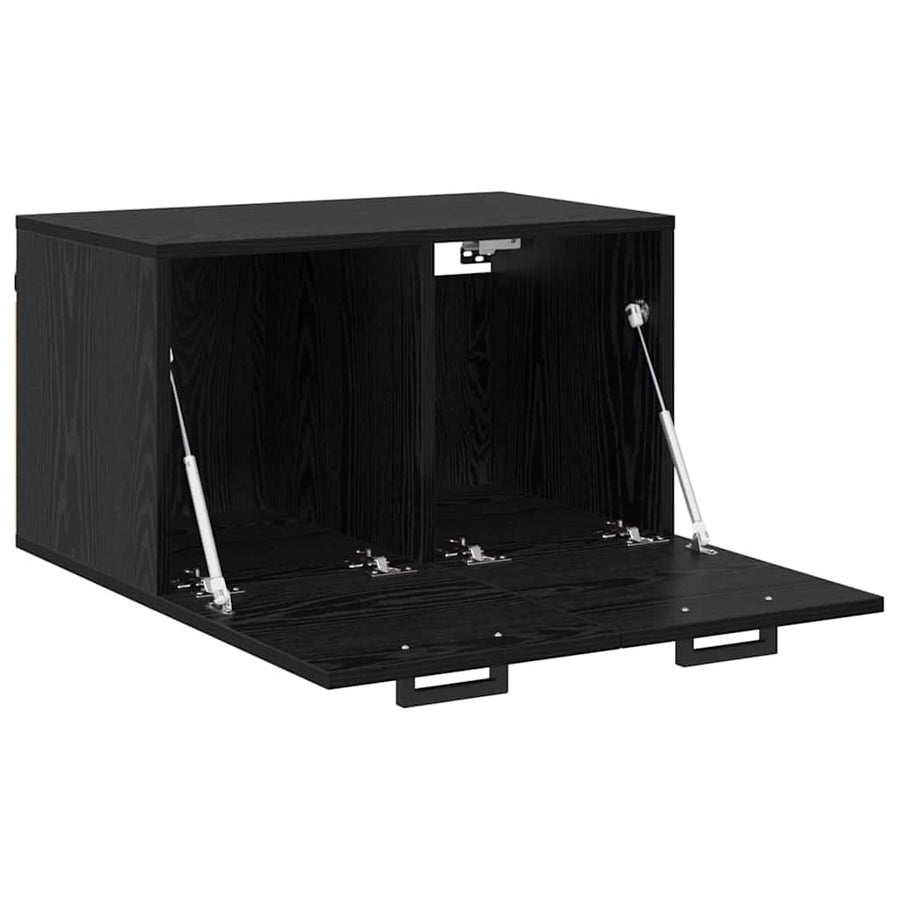 Wandkast Zwart eiken 60 x 36.5 x 35 cm Bewerkt hout