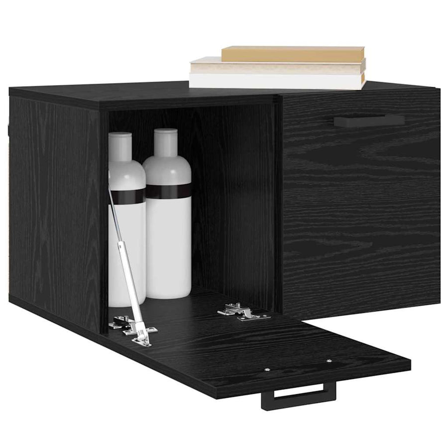 Wandkast Zwart eiken 60 x 36.5 x 35 cm Bewerkt hout