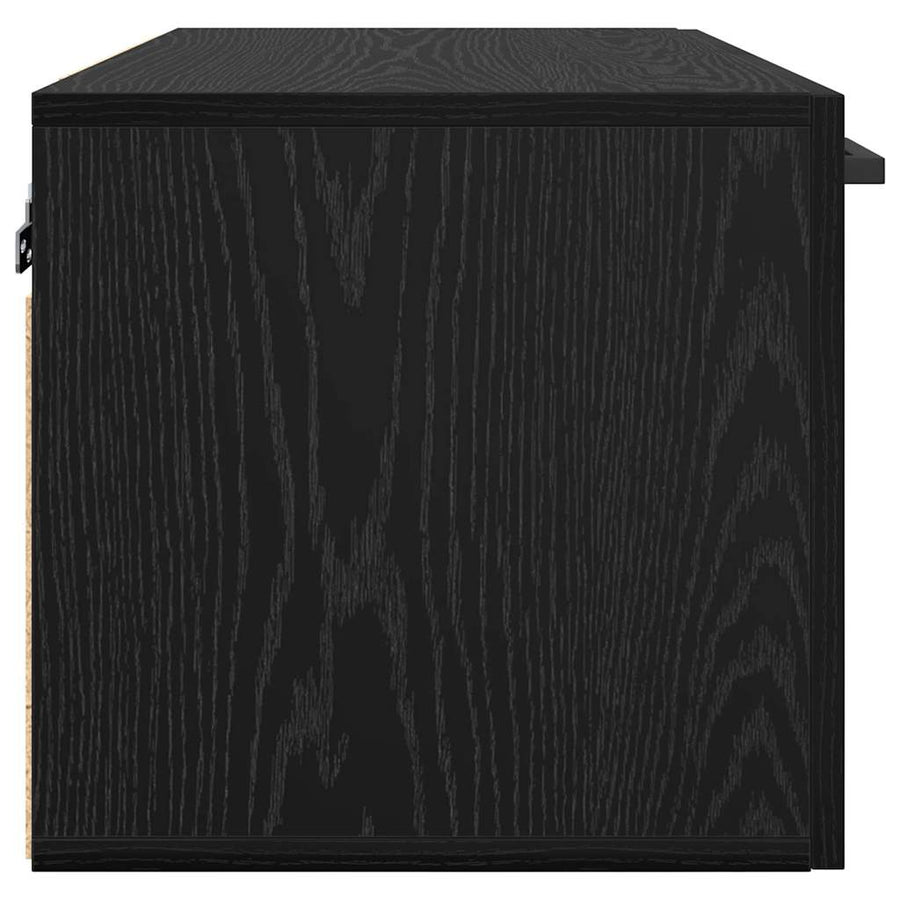 Wandkast Zwart eiken 60 x 36.5 x 35 cm Bewerkt hout