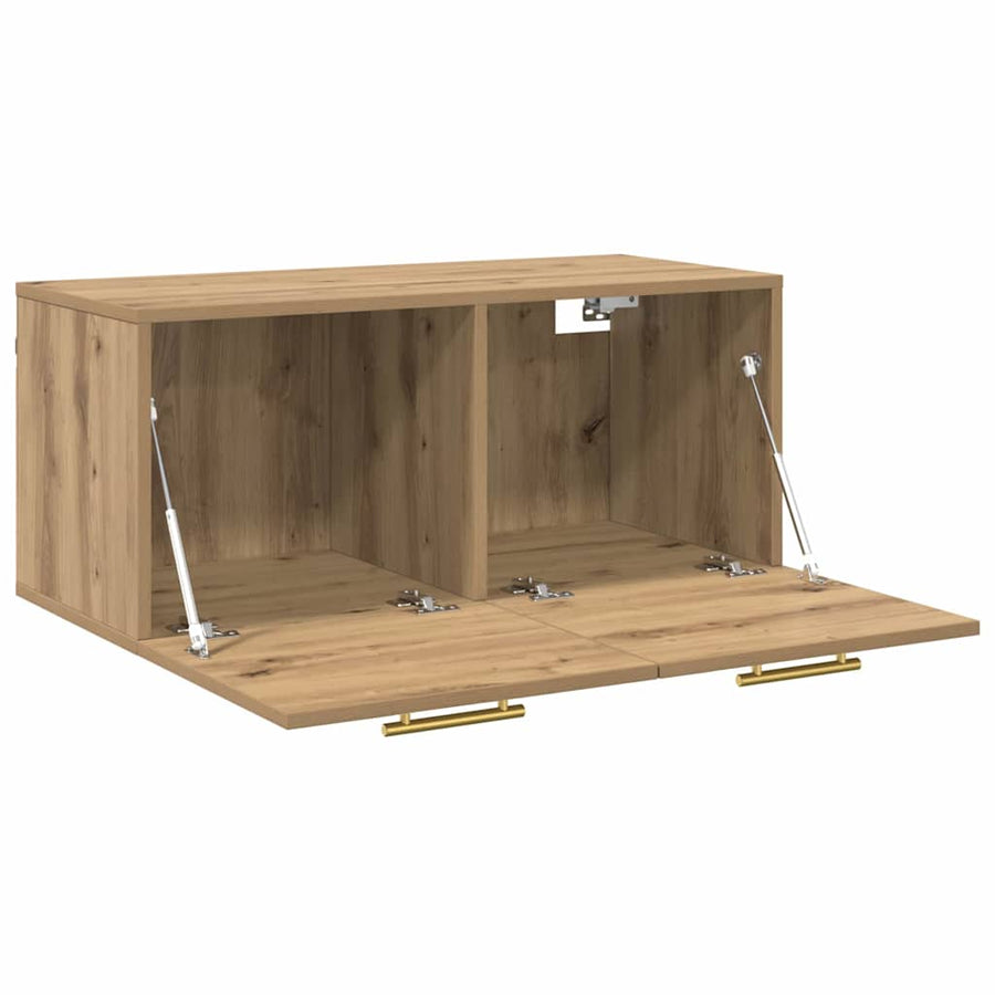 Wandkast Ambachtelijk eiken 80 x 36.5 x 35 cm Bewerkt hout