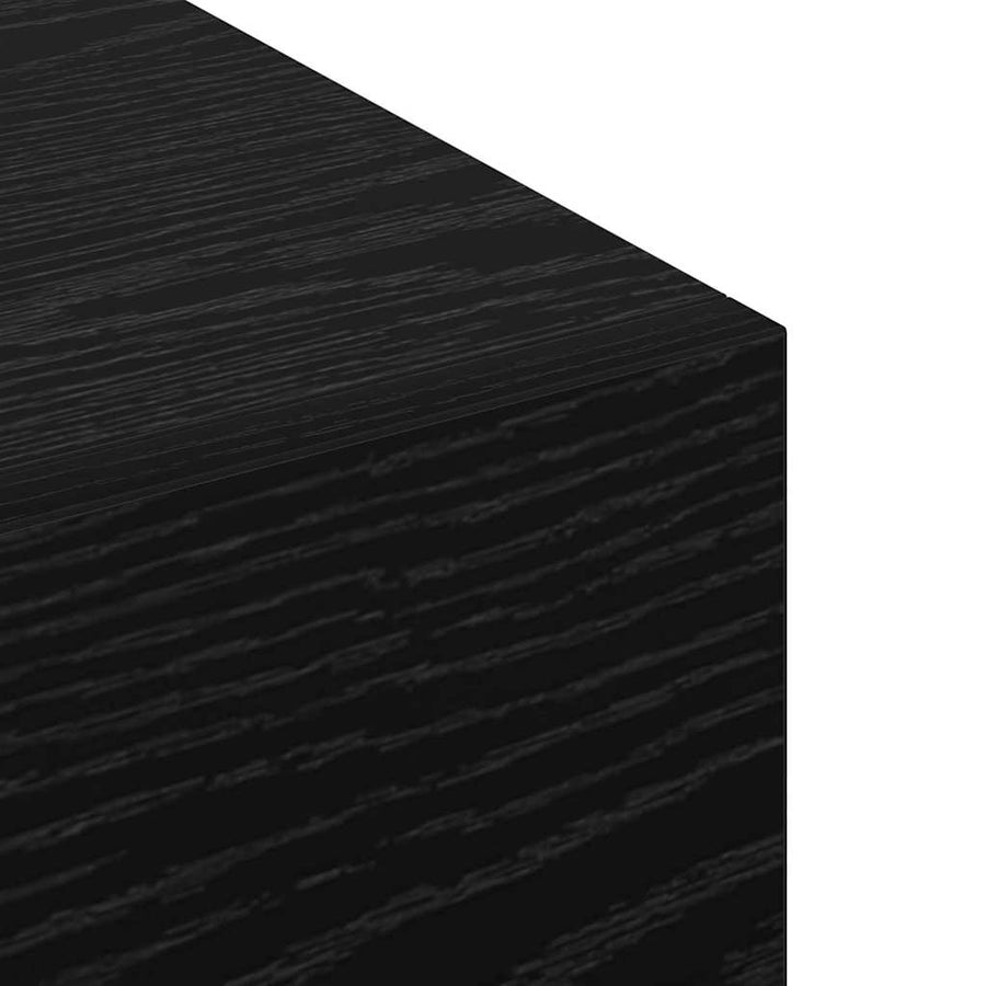 Wandkast Zwart eiken 80 x 36.5 x 35 cm Bewerkt hout