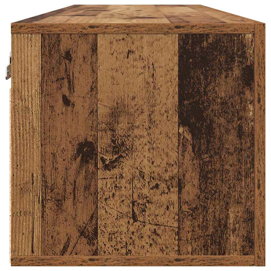Wandkast Wandgemonteerd Oud hout 80 x 36.5 x 35 cm Bewerkt hout