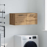 Wandkast 80x36.5x35 cm eikenkleurig bewerkt hout