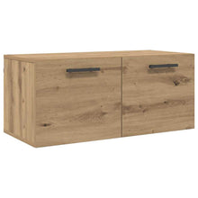 Wandkast artisanaal eikenkleurig 80 x 36.5 x 35 cm Bewerkt hout