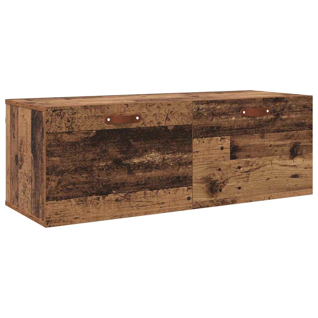 Wandkast Oud hout 100 x 36.5 x 35 cm Bewerkt hout